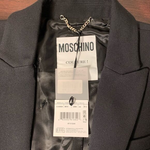 Authentic Moschino Long wool coat size 10, NWT - Picture 8 of 12